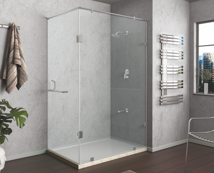 Buy CAPTIVATEB (S) L shape shower partition Online CERA